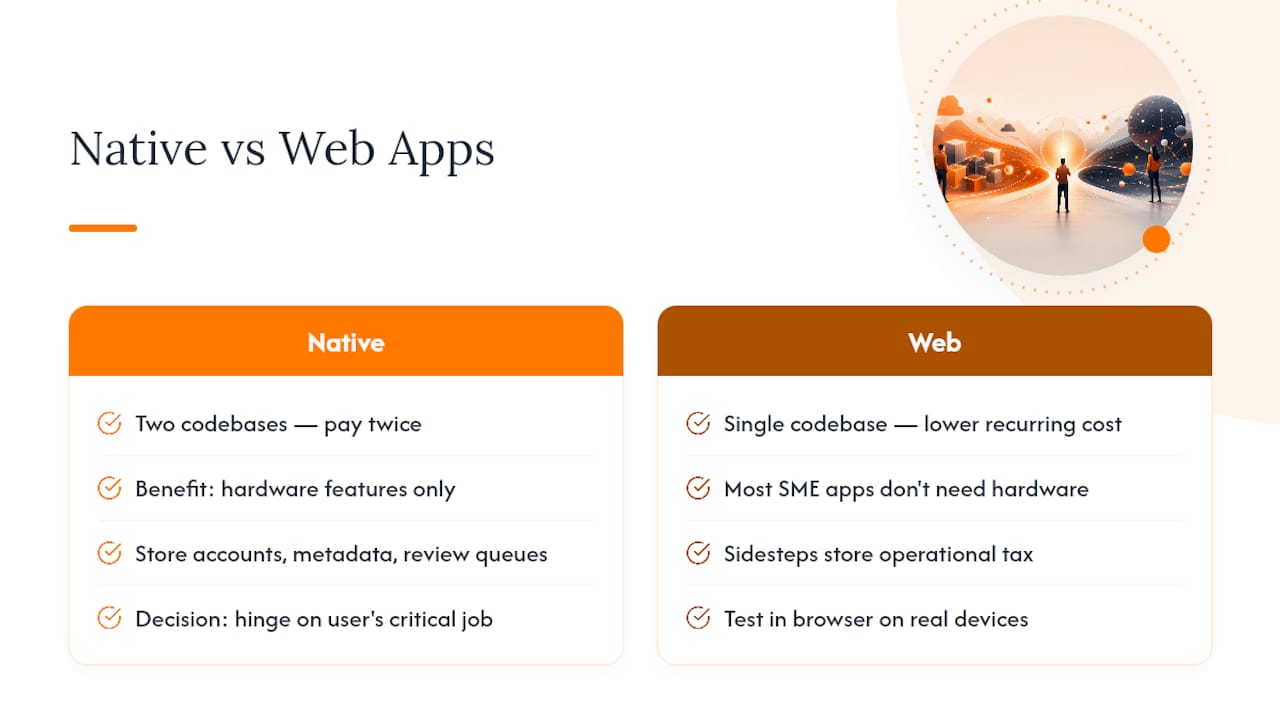 The Overlooked Cost of Choosing Native for the Wrong Reasons — overview diagram
