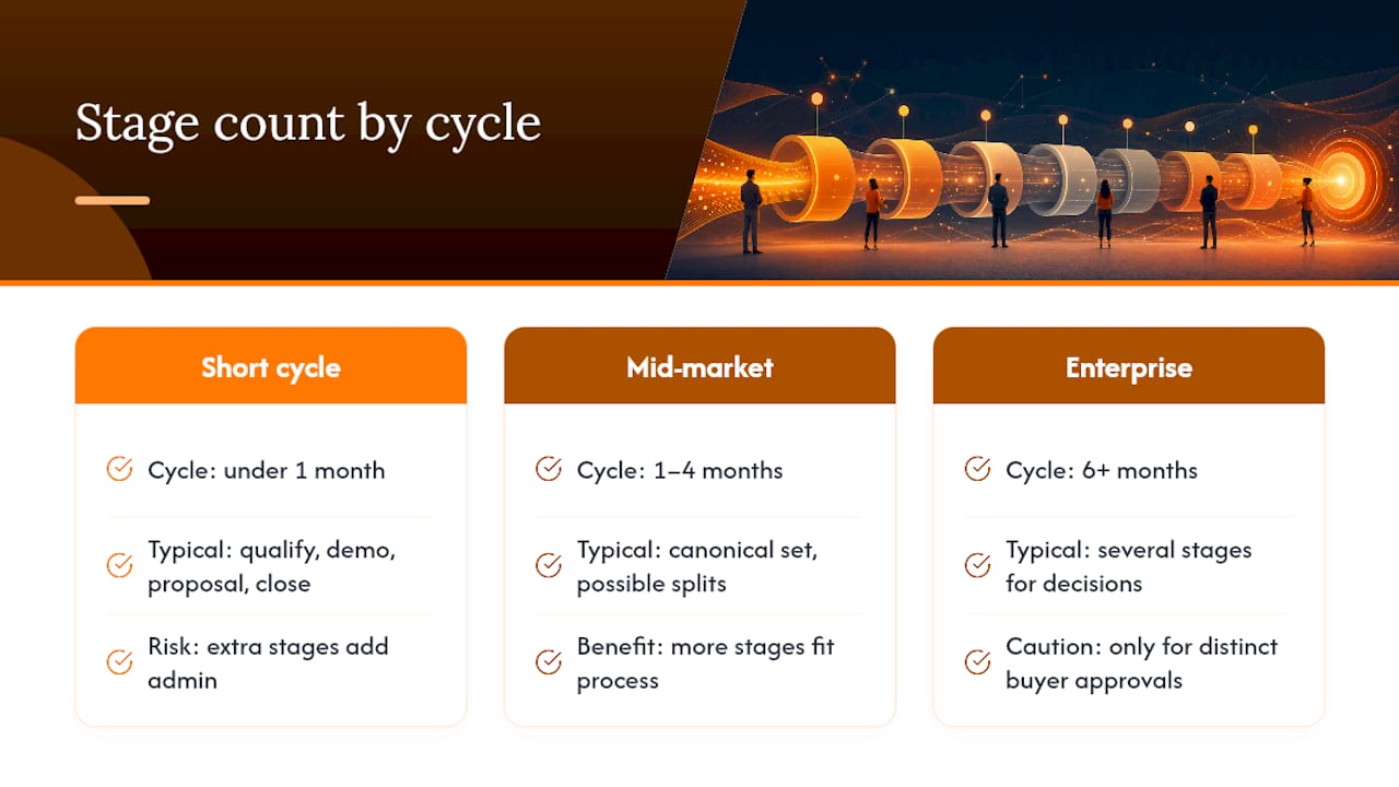 How many stages should your pipeline actually have? — overview diagram