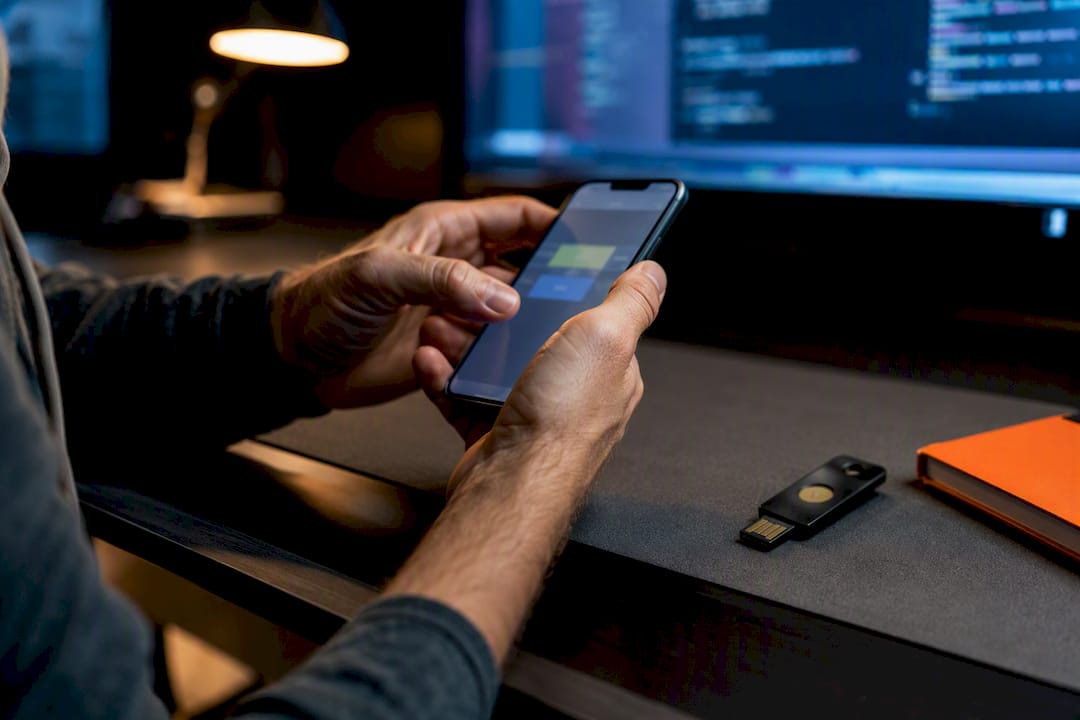 Developer confirming two factor authentication login